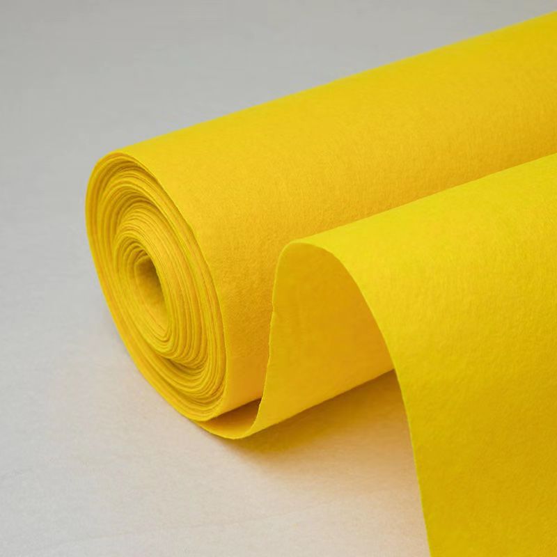 Home Textiles Exhibition - Gelber Einwegteppich für die Bühne der