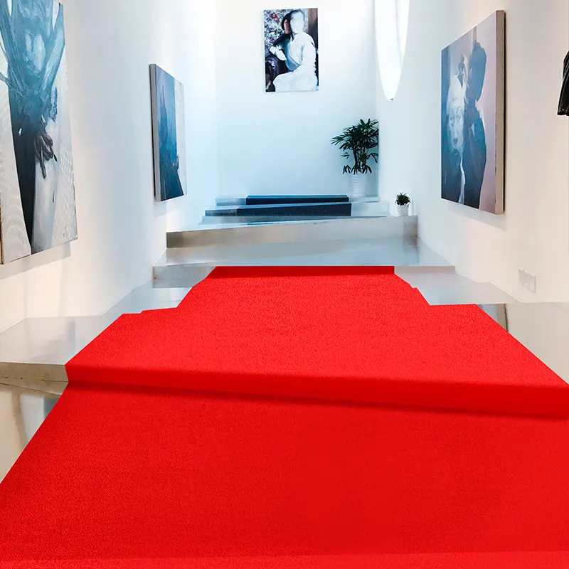 Home Textiles Exhibition - Roter Hochzeitsteppich aus dickem Material für