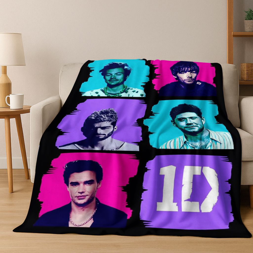 Home Textiles Direct - 3D-Flanelldecke mit 1D-Rock-One-Direction-Kombination, gemütliche weiche Überwurfdecke