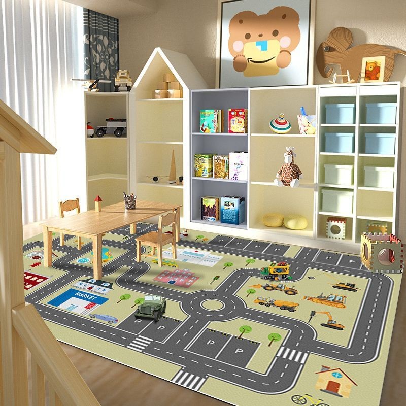 Cartoon-Kinderbodenmatte, Stad – Home Textiles City Bewertung und Preis