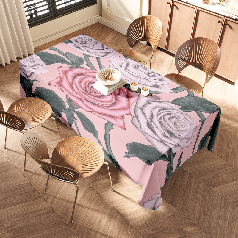 Rosa Blumentischdecke mit rosa – Home Textiles Com Bewertung und Preis