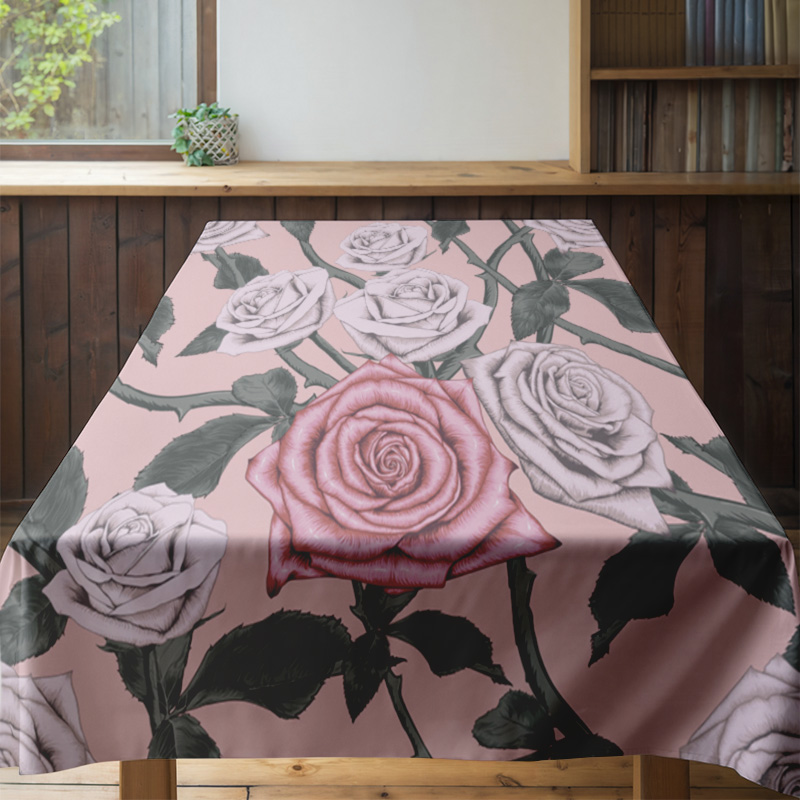 Rosa Blumentischdecke mit rosa – Home Textiles Com Bewertung und Preis