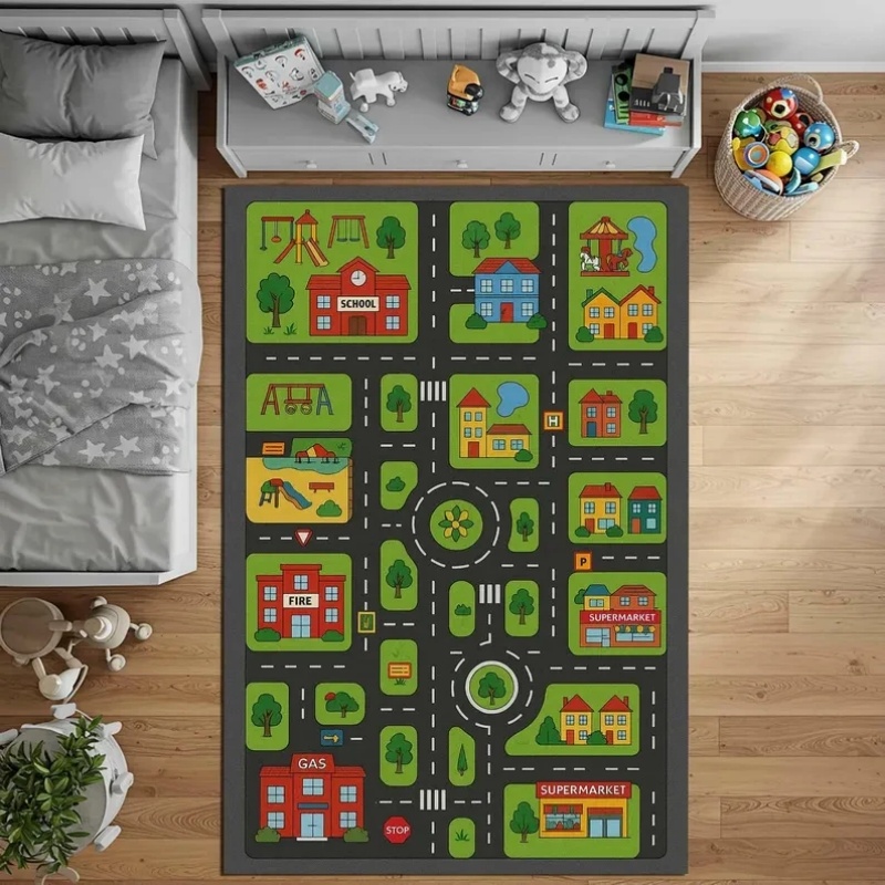 Kinder-Spielmatte mit Stadtstr – Home Textiles City Bewertung und Preis
